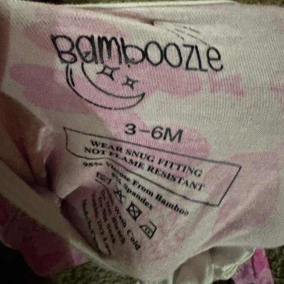 BAMBOO Pink Floral Kids Footie Pajama - Picture 2 of 2